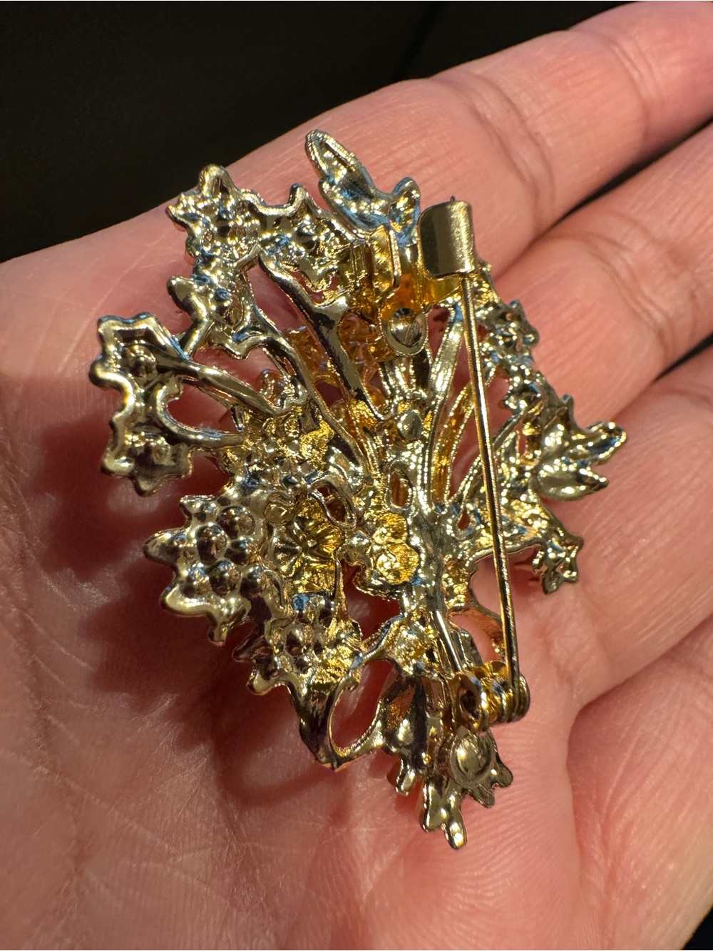 Crystal Bouquet Brooch - Women's Jewelry - Picture 6 of 8